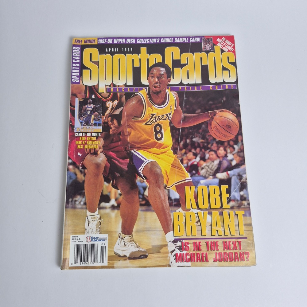 Sports Cards Magazine April 1998 Kobe Bryant Lakers Cover Wayne Gretzky Back